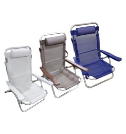 SPIAGGINA CON BRACCIOLI 'VIESTE' telo colore tortora