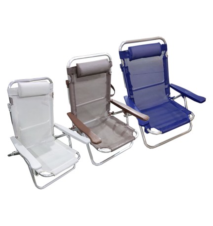 SPIAGGINA CON BRACCIOLI 'VIESTE' telo colore tortora