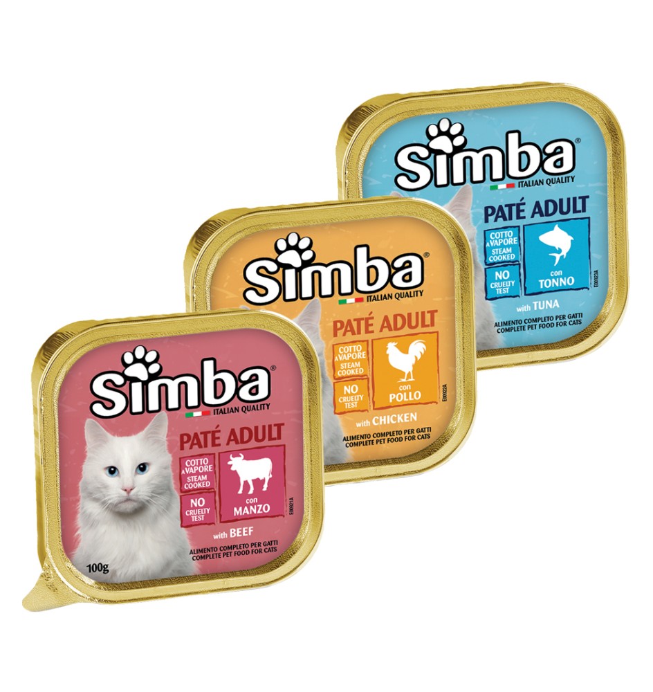 PATE' PER GATTI 'SIMBA' pollo - gr 100