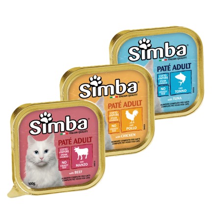 PATE' PER GATTI 'SIMBA' pollo - gr 100