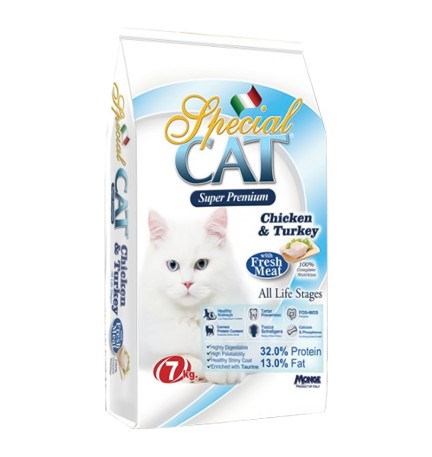 CROCCANTINI PER GATTI 'SPECIAL CAT' pollo e tacchino - kg 7