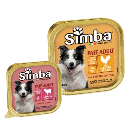 ALIMENTO PER CANI 'PATE' ADULT' manzo e piselli - gr 300