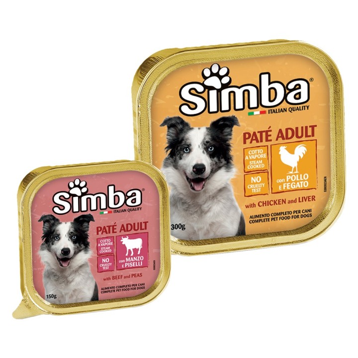 ALIMENTO PER CANI 'PATE' ADULT' manzo e piselli - gr 300