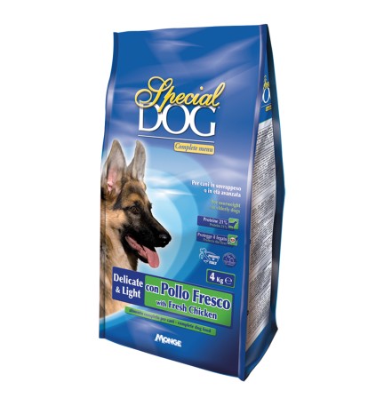 CROCCHETTE PER CANI ANZIANI 'SPECIAL DOG' Delicate-light c/pollo fresco - kg 4