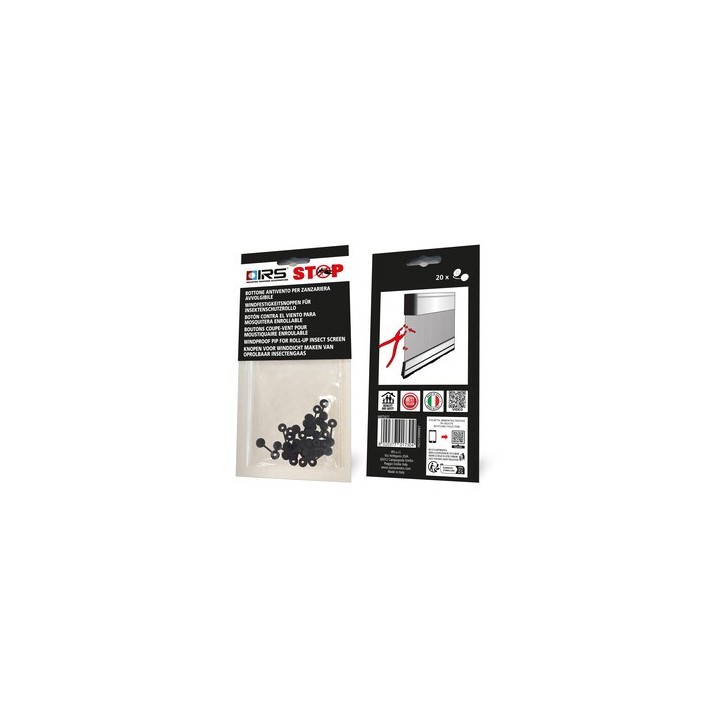 BOTTONE ANTIVENTO P/ZANZARIERA 20PZ
