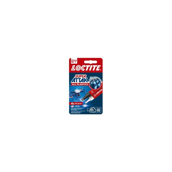 ADESIVO SUPER ATTAK ALL PLASTICS 2G+4ML