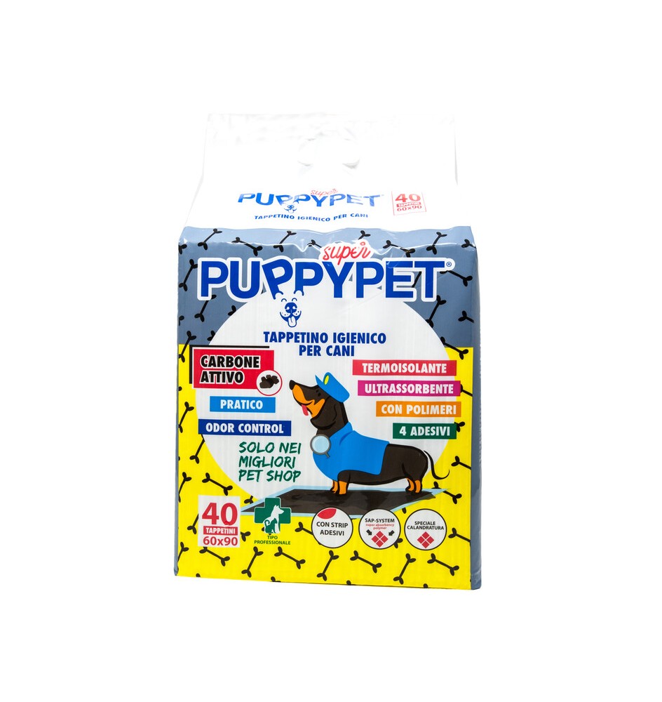 TAPPETINO PUPPY PET CM.60X90 CARBONI ATTIVI PZ.40