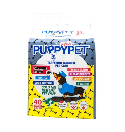 TAPPETINO PUPPY PET CM.60X90 CARBONI ATTIVI PZ.40