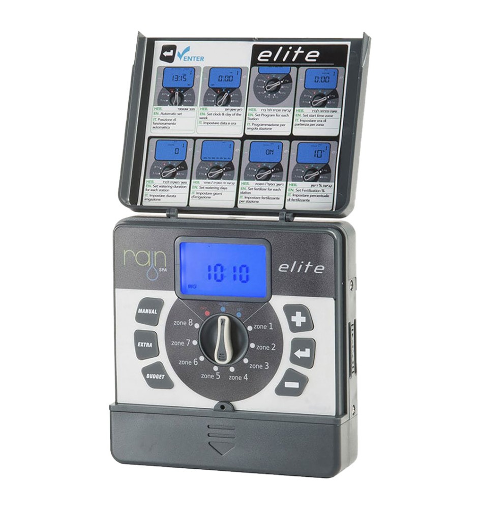CENTRALINA PER IRRIGAZIONE RAIN 'ELITE' 8 zone - 9 Vdc (indoor)
