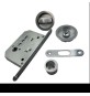 KIT MANIGLIE TONDO C/SERRATURA PORTE SCORR CRO SAT