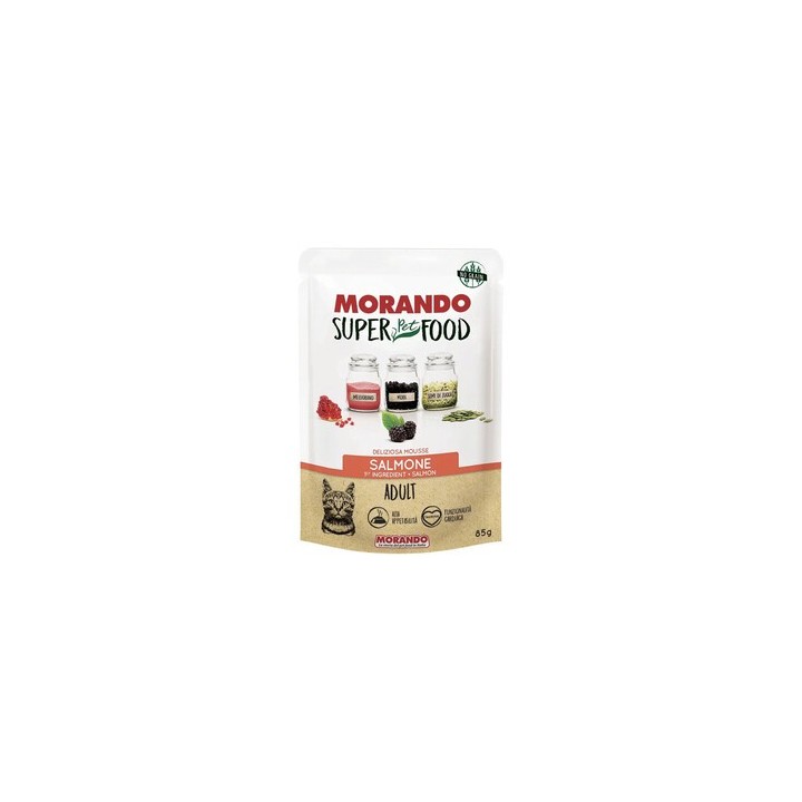 CIBO GATTO MORANDO SUPERFOOD 85 G MOUSSE SALM