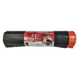 SACCO IN POLIETILENE cm. 95 x 120 - nero/arancio