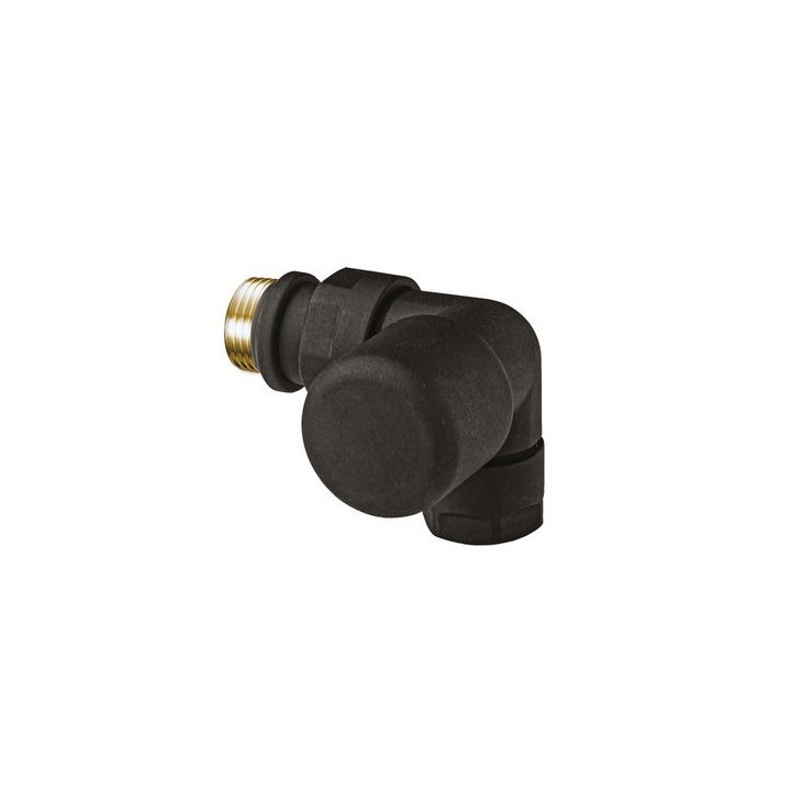 VALVOLA TERMOSTATIZZABILE AD ANGOLO SX TOPFAR 1/2 Nero opaco
