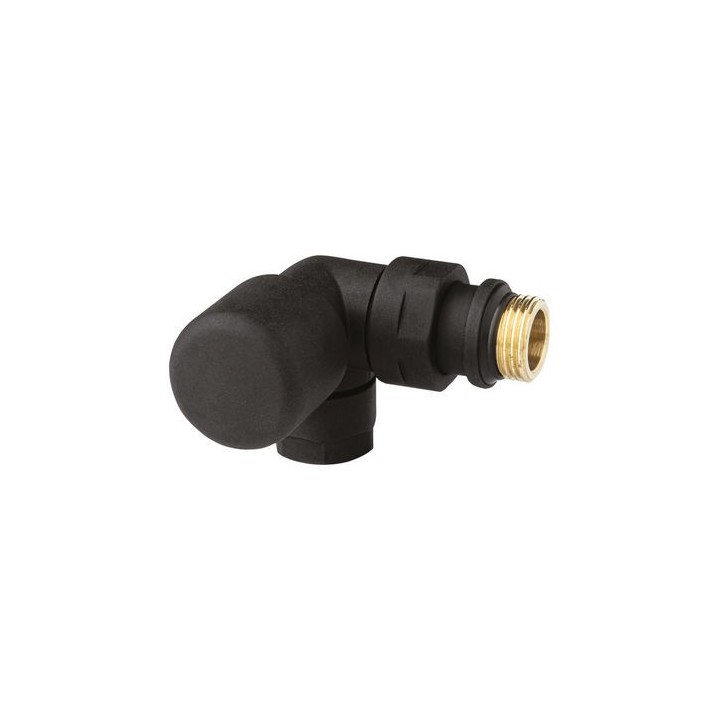 VALVOLA TERMOSTATIZZABILE AD ANGOLO DX TOP FAR 1/2 Nero opaco