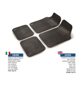 SET TAPPETO AUTO IN GOMMA POLAR 4 PEZZI