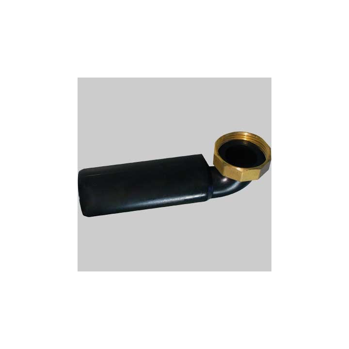 CODOLO CURVO A SALDARE IN PEHD CON GHIERA OTTONE 1"1/4 x 40