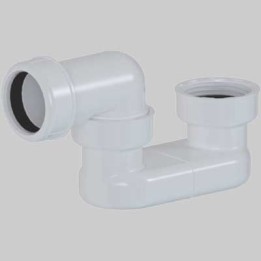 SIFONE RIBASSATO PER PIATTO DOCCIA O VASCA ORIENTABILE 1"1/2 x 40