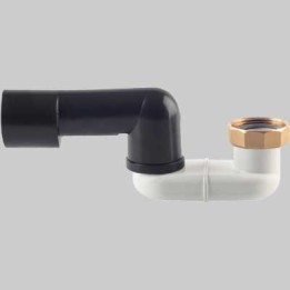 SIFONE RIBASSATO ORIENTABILE PER PIATTO DOCCIA GHIERA OTTONE 1"1/2 x 40/50