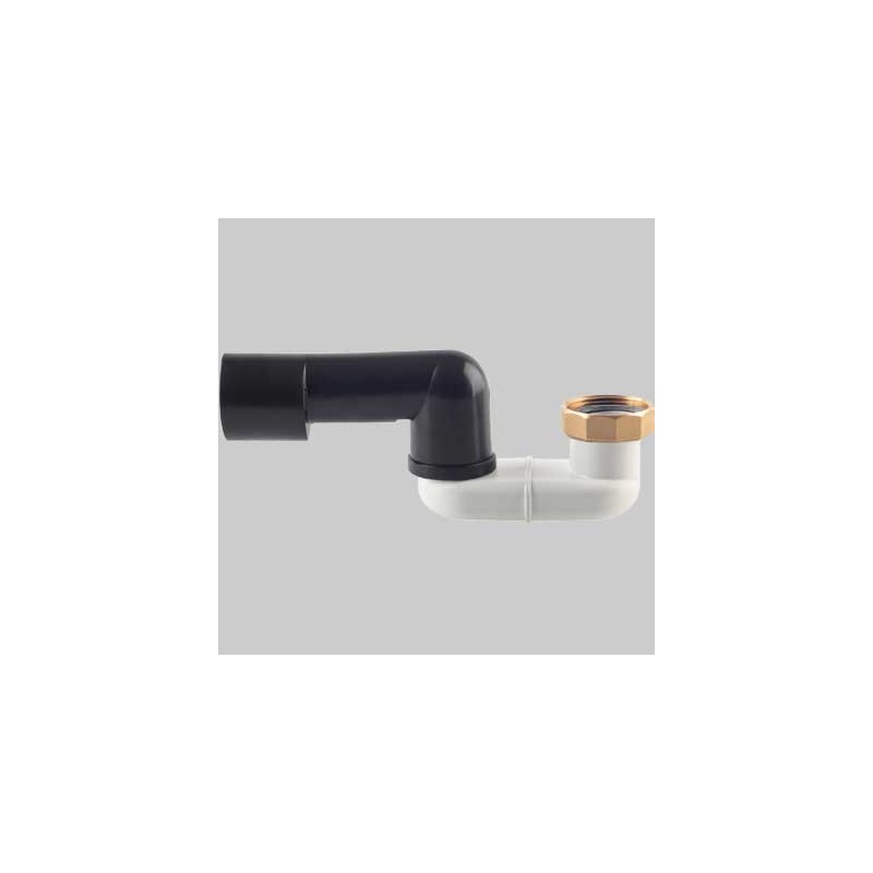 SIFONE RIBASSATO ORIENTABILE PER PIATTO DOCCIA GHIERA OTTONE 1"1/2 x 40/50