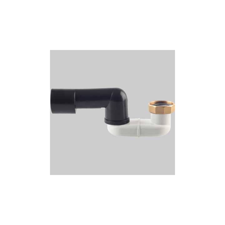 SIFONE RIBASSATO ORIENTABILE PER PIATTO DOCCIA GHIERA OTTONE 1"1/2 x 40/50