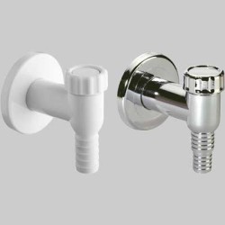 VALVOLA ESTERNA ORIENTABILE PER ATTACCO LAVATRICE O LAVASTOVIGLIE Bianco Ø32 mm