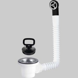 PILETTA CTP DM.70 CON TAPPO E GRIGLIA TONDA Inox 1"1/2