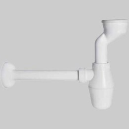 SIFONE A BOTTIGLIA BIANCO PER ORINATOIO 49/54 x Usc. 32/40 mm