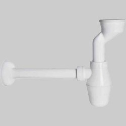 SIFONE A BOTTIGLIA BIANCO PER ORINATOIO 49/54 x Usc. 32/40 mm