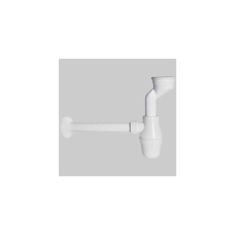 SIFONE A BOTTIGLIA BIANCO PER ORINATOIO 49/54 x Usc. 32/40 mm