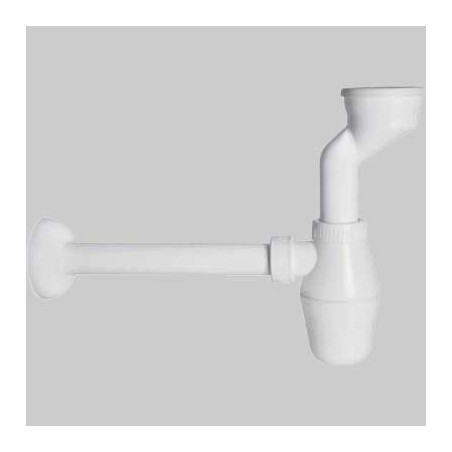 SIFONE A BOTTIGLIA BIANCO PER ORINATOIO 49/54 x Usc. 32/40 mm