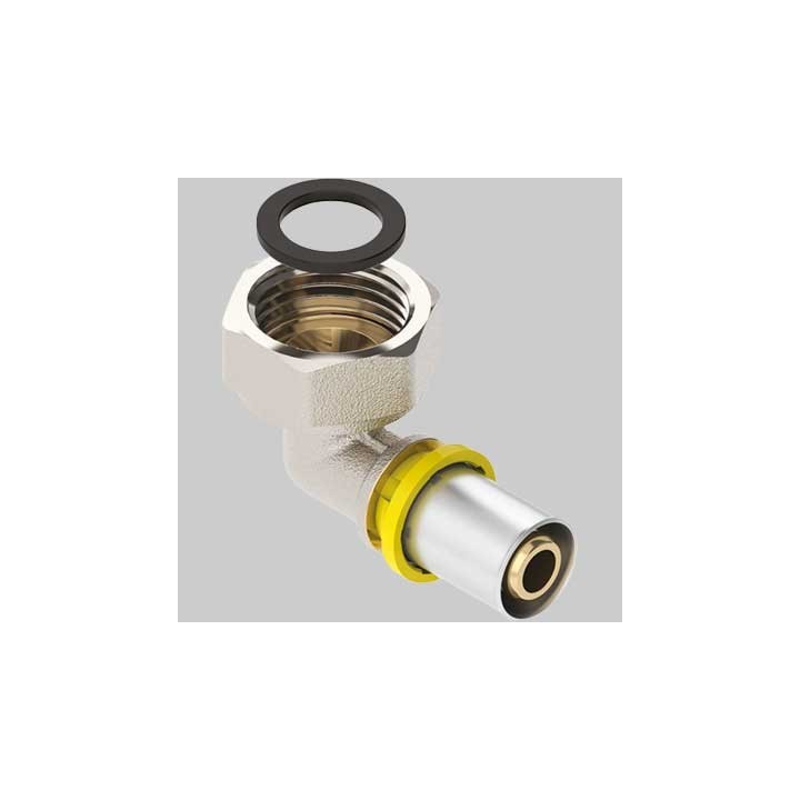 RACCORDO A GOMITO PER MULTISTRATO DADO GIREVOLE 20x3/4