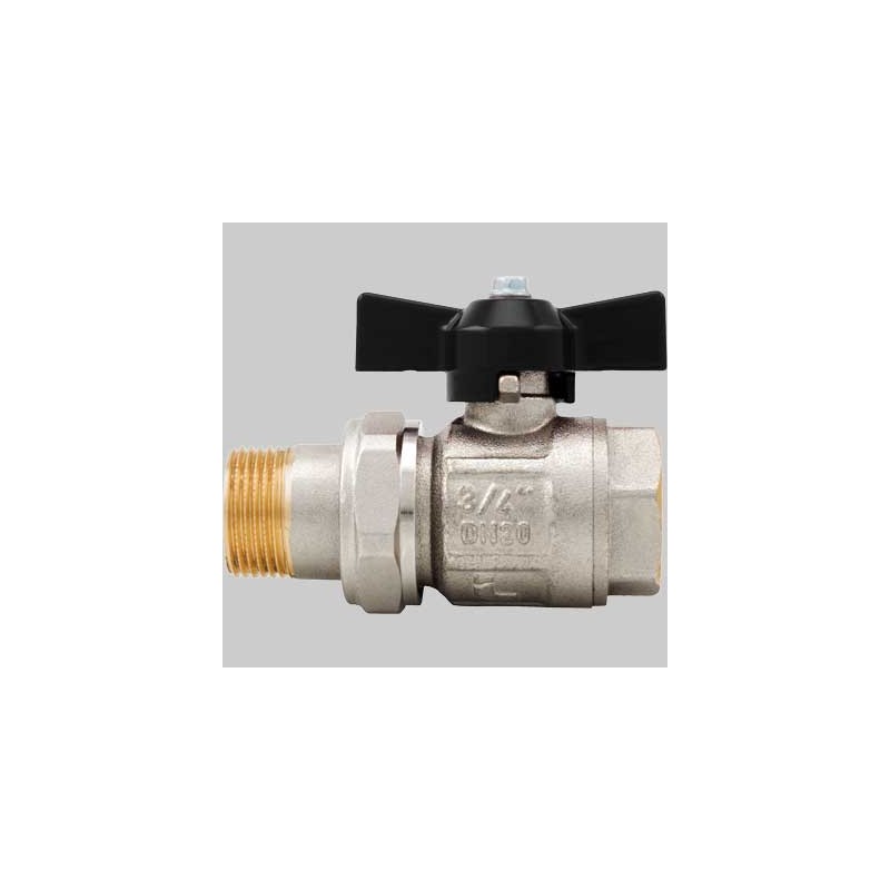 VALVOLA A SFERA IDEAL PASS.TOTALE C/BOCCH. LEVA NERA 1"1/4