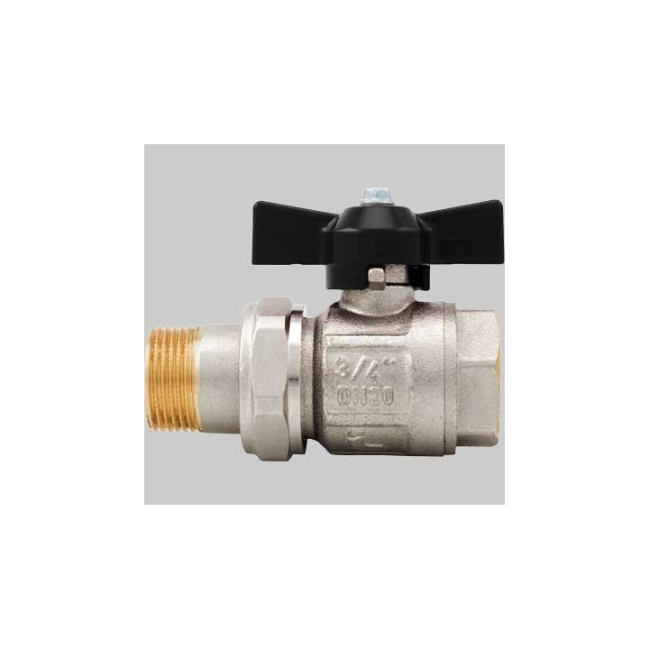 VALVOLA A SFERA IDEAL PASS.TOTALE C/BOCCH. LEVA NERA 1"1/4