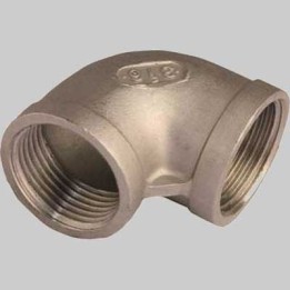 RACCORDO GOMITO 90° FILETTATO F/F ACCIAIO INOX - 1/2
