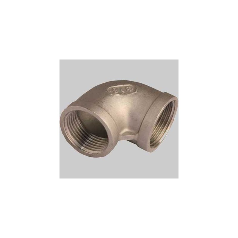 RACCORDO GOMITO 90° FILETTATO F/F ACCIAIO INOX - 1"