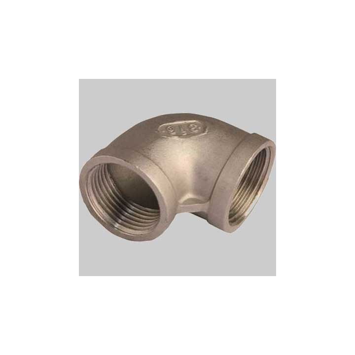 RACCORDO GOMITO 90° FILETTATO F/F ACCIAIO INOX - 1"