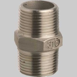 RACCORDO NIPLES DOPPIO IN ACCIAIO INOX - 3/4