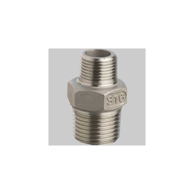 RACCORDO NIPLES RIDOTTO IN ACCIAIO INOX - 1" x 3/4
