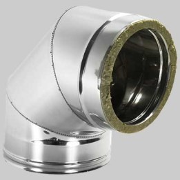 CURVA 90° DOPPIA PARETE - Int. Ø 200 - Est. Ø 250