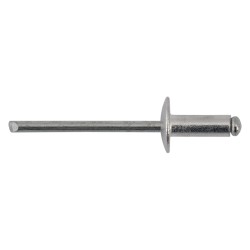 RIVETTO A STRAPPO IN ALLUMINIO 4,8 x 12 - Ø testa 14 cf. 25 pz