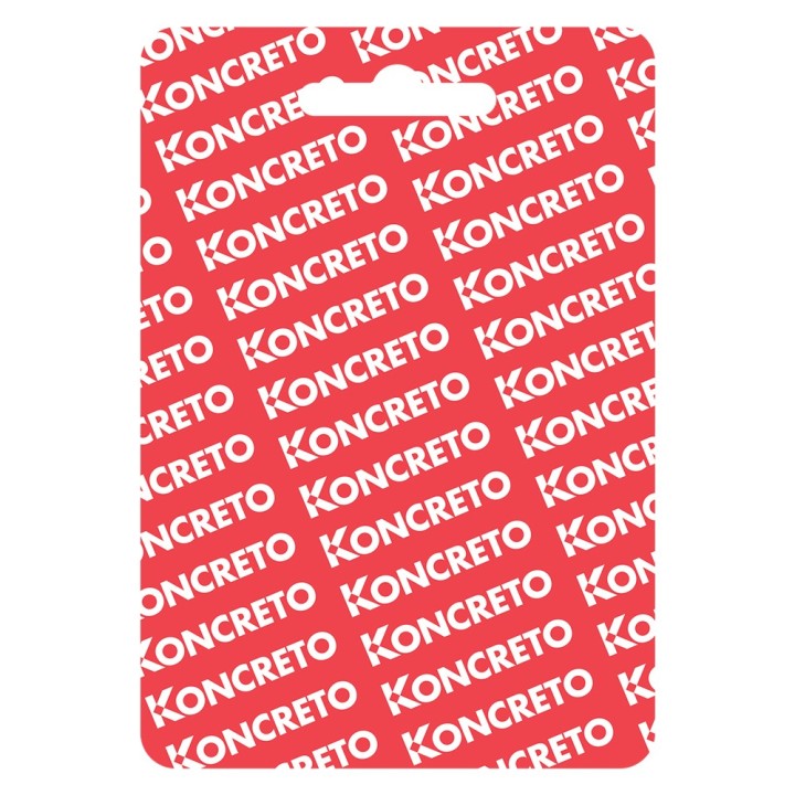 CARTELLINO FINE CORSA 'KONCRETO' mm 80 x 125