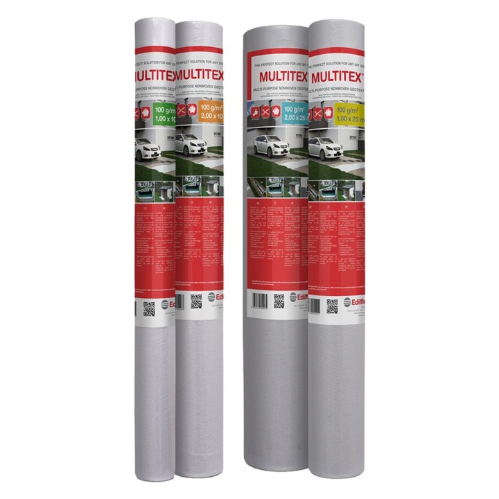 TESSUTO NON TESSUTO PER DRENAGGI 'MULTITEX' mt 2 x 25