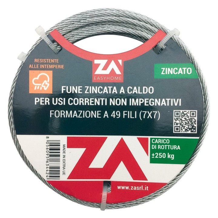 FUNE PER ARGANELLI mm 2,4 x rt. 9 mt