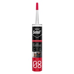 SILICONE ACETICO ALTA TEMPERATURA 'SNH' nero ml 300 - (ral 9005)