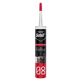 SILICONE ACETICO ALTA TEMPERATURA 'SNH' rosso ml 300 - (ral 3024)