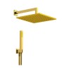 KIT SOFFIONE DOCCIA QUADRO cm 30 x 30 Oro Spazzolato