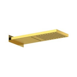SOFFIONE DOCCIA A PARETE 2 GETTI PIOGGIA E CASCATA RETTANGOLARE mm 500x200x30
