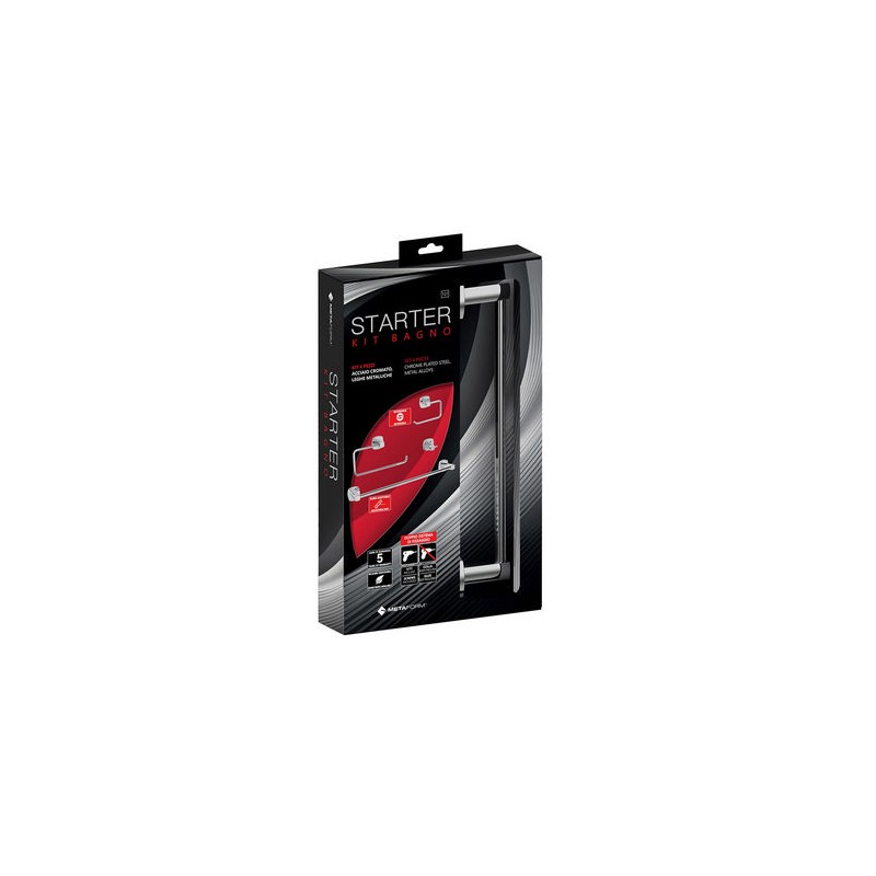 SET ACCESSORI BAGNO STARTER 4 PZ Cromo