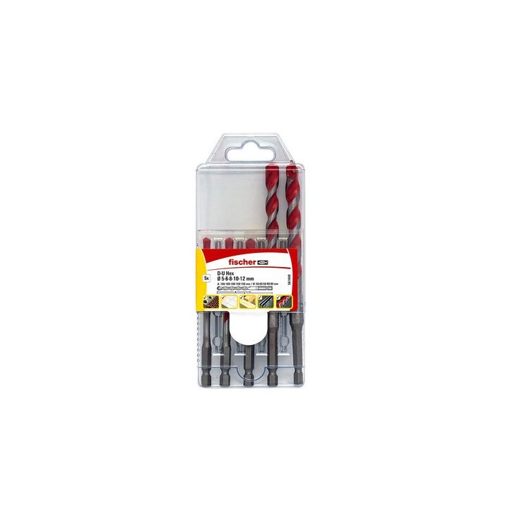 5 PZ SET PUNTE D-U HEX 5-12 MM Diam. 5-12 mm