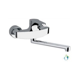 MISCELATORE MONOCOMANDO LAVELLO A MURO LINEA SURF ECO Cromo